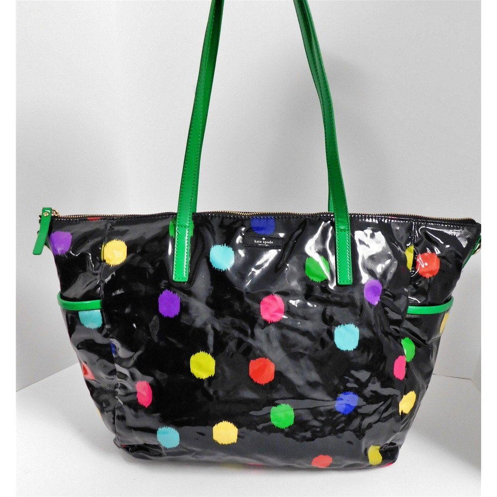Kate Spade Navy Blue Multi Polka Dot‎ Baby Diaper Bag Tote